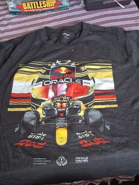 Old Navy Black Red Bull Oracle Graphic Tee Xl